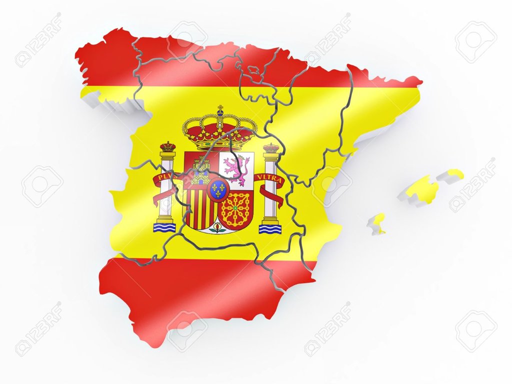Mapa de España con Los Colores del País