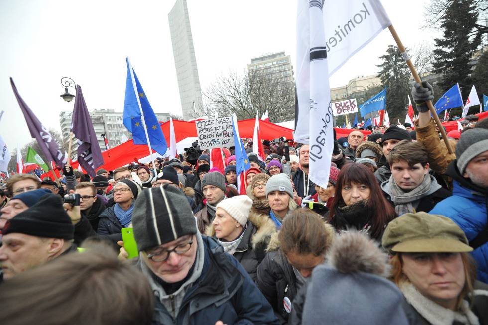 Manifestación de Polacos